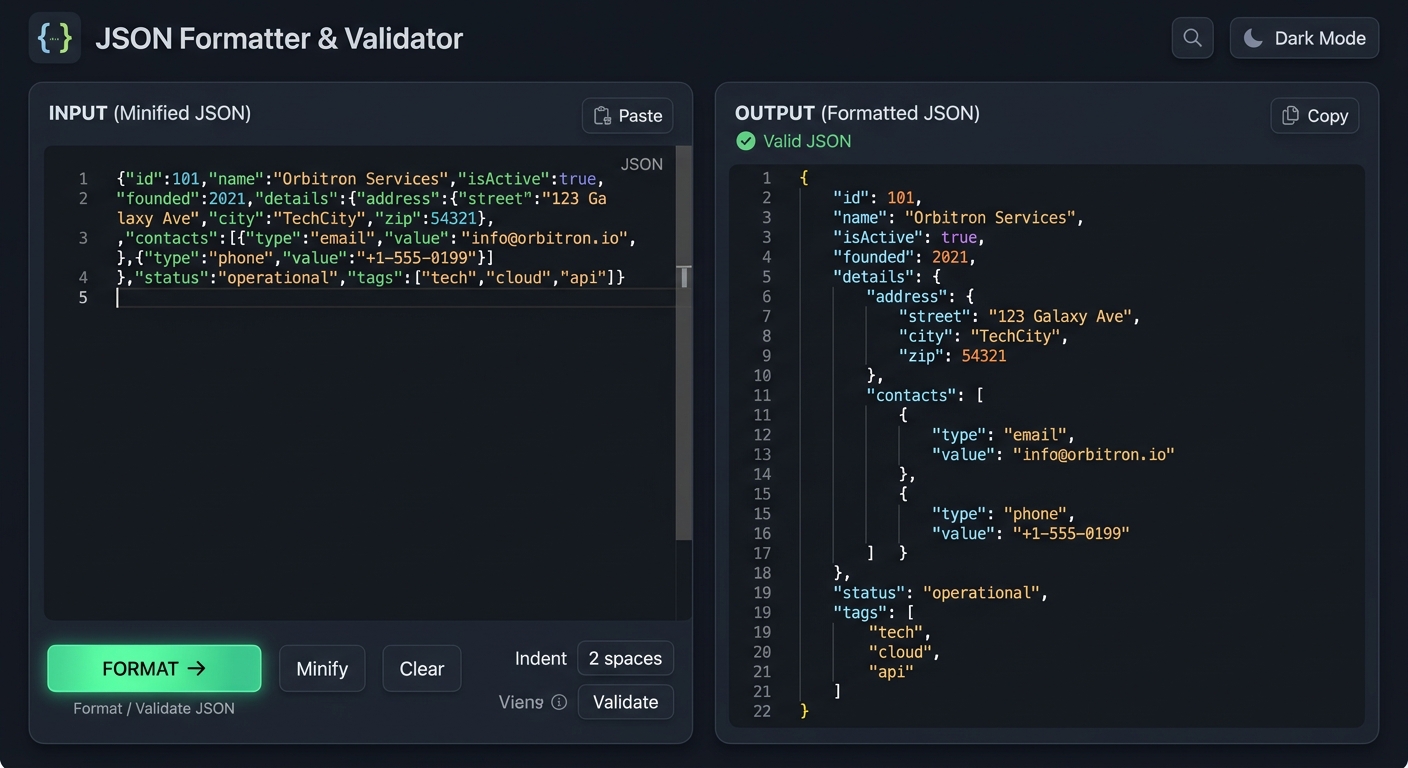 JSON Formatter & Validator: Instant, No Signup Needed
